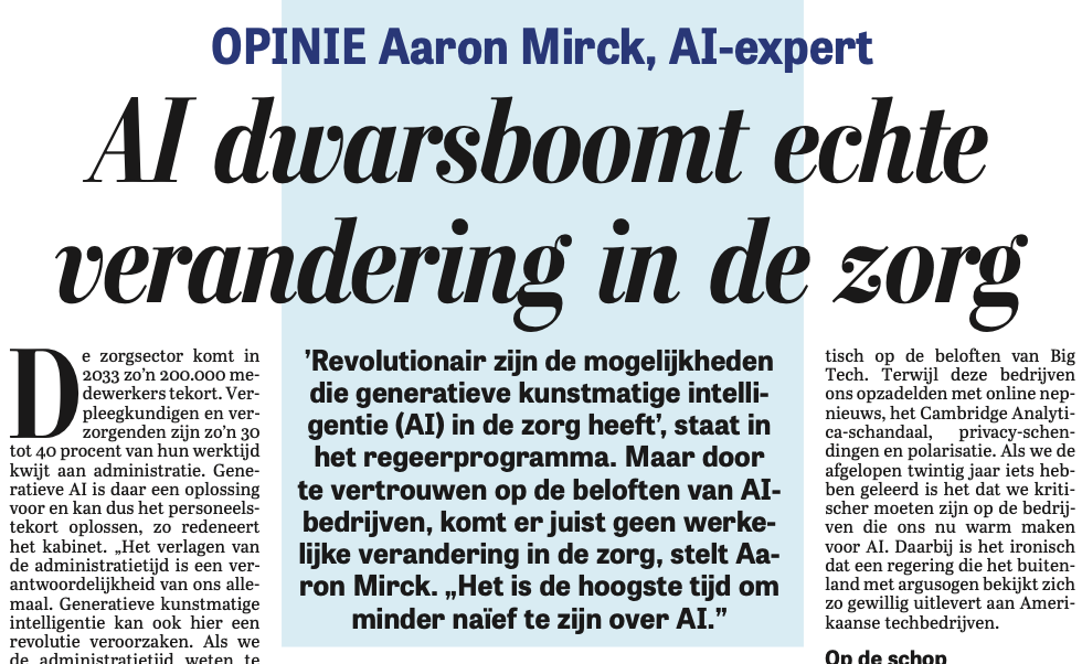 actualiteit in de zorg