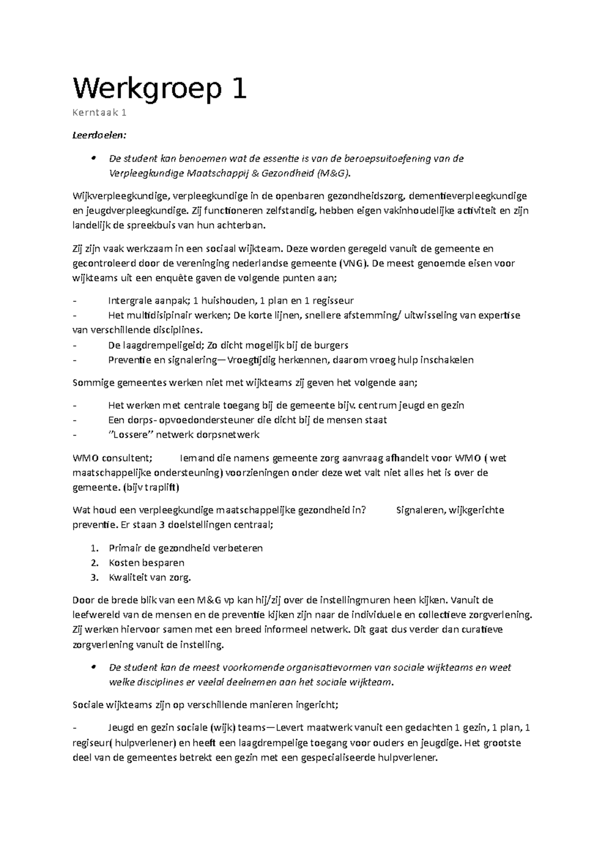 verpleegkundige maatschappij en gezondheid