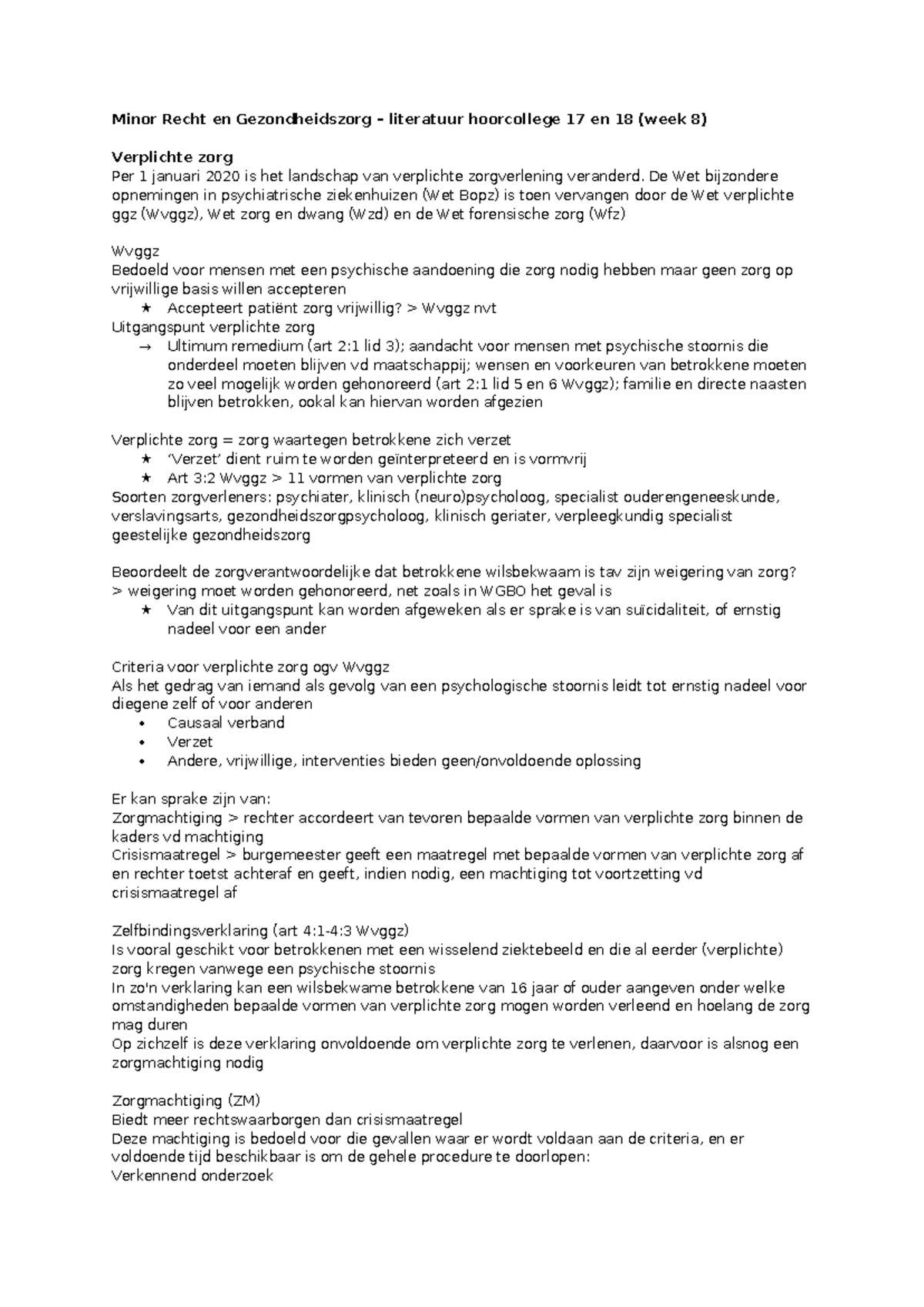 minor gezondheidszorg