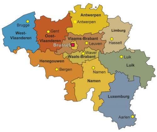 gemeenschappen belgie kaart